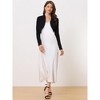 Allegra K Women's Elegant Bolero Ruched Long Sleeve Open Front Cropped Shrug - 3 of 4