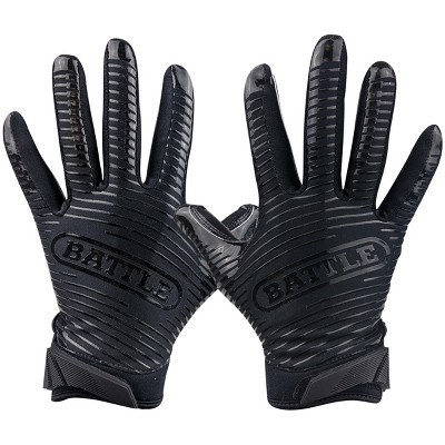 Battle Sports Science Doom 1.0 Youth Football Receiver Gloves - Black