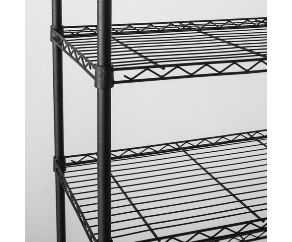 3 Tier Wide Wire Shelf Black Made By, Made By Design Wire Shelving