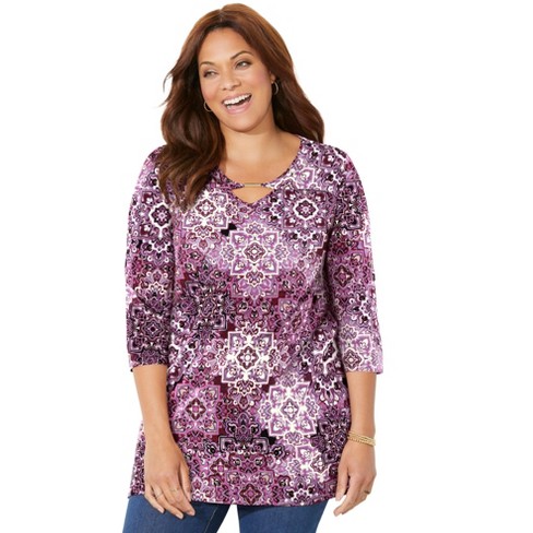 Catherines Women's Plus Size Seasonless Swing Tunic - image 1 of 4