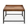 Kate and Laurel Marsh Square Wood Coffee Table, 27x27x18, Rustic Brown and Black - 4 of 4