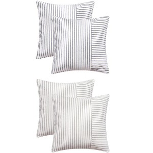 REGALWOVEN 4 Pcs Boho Striped Throw Farmhouse Pillow Covers for Couch Sofa Bedroom Home Decor - 1 of 4