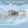 Kumasinova 2-Story Large Outdoor Rabbit Hutch with Run,121.65" Wooden Bunny Cage with Ramp,Asphalt Roof & Locking Doors,Rabbit Cage for Small Animals - 2 of 4