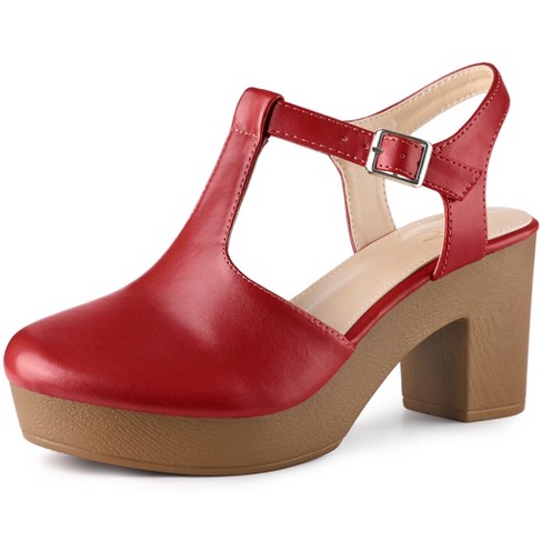 Clog heels with strap online