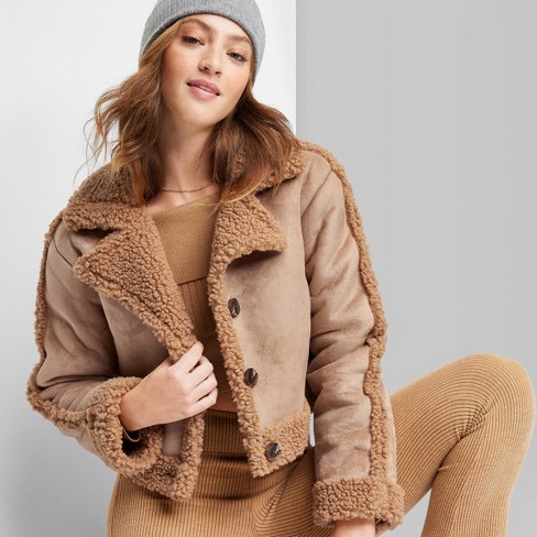 Brown Shearling & Faux Shearling