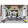 HomeStock Outdoor Washable Grayton Ivory & Charcoal 7' X 9', Machine Woven with Printed Designs, Coastal - 2 of 4