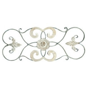 VIP Metal 29.5 in. White Scrollwork Wall Art - 1 of 2