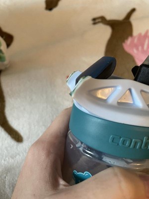 Contigo 14oz Kids' Water Bottle With Redesigned Autospout Straw Blueberry  Cool Lime With Dogs Doing Things : Target