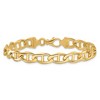 Black Bow Jewelry Men's 14k Yellow Gold, 9mm Anchor Chain Link Bracelet - 8 Inch - 3 of 4