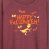 Women's - Dr. Seuss - Happy Halloween Eyes Lightweight French Terry Wide Neck Long Sleeve Shirt - 2 of 4