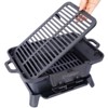 VisioGear Outdoor Oval Grill Outdoor, Portable Grill with Tabletop Skillet for Camping, Black, 19.6"*10.6"*8.2" - 2 of 4