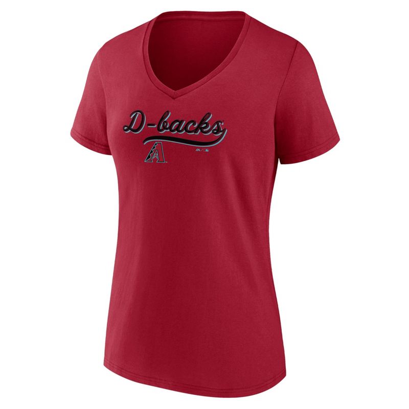 MLB Arizona Diamondbacks Women&#39;s V-Neck Core T-Shirt, 2 of 4