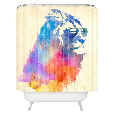 Sunny Leo Sunglasses Shower Curtain Blue/Purple/Cream - Deny Designs