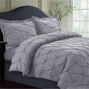 Sydney Microfiber Oversized Duvet Cover Set - Tribeca Living - 1 of 2