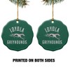 Loyola University Maryland Greyhounds Logo Porcelain Scalloped Holiday Christmas Tree Ornament - 2 of 4