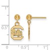 Black Bow Jewelry 14k Yellow Gold Plated Sterling Silver South Carolina Gamecocks NCAA Dangle Earrings - 2 of 3