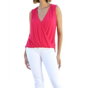 Women's Everyday Cupro Surplice Tank - Veronica M - 1 of 4