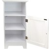 Redmon Shaker Style Single Door Cabinet, Bathroom Storage Organizer, White - 4 of 4