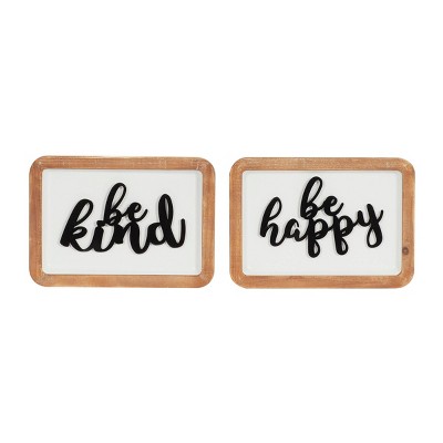 Set of 2 Farmhouse Iron Wall Decors Black - Olivia & May