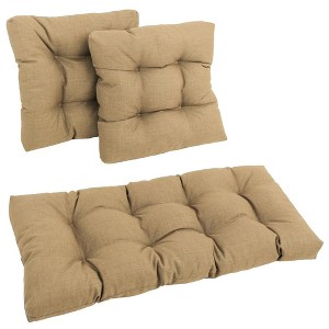 Blazing Needles, Square Spun Polyester Outdoor Tufted Settee Cushions (Set of 3) - 1 of 1