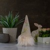 Northlight 10" Lighted Cream Sitting Gnome Figure Head with a Knitted Hat - 2 of 4