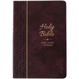 KJV Holy Bible Giant Print Maroon - (Leather Bound) - 1 of 1