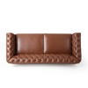 78.75" Rolled Arms 3-Seat Sofa with Wooden Legs and Pull-Tab Backrest for Living Room or Bedroom - 4 of 4