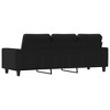vidaXL Modern 3-Seater Sofa with Sturdy Metal Frame and Durable Fabric Upholstery - Comfortable Seating for Living Room or Lounge Area - Black - 4 of 4