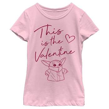 Girl's Star Wars The Mandalorian Valentine's Day The Child Valentine Way T-Shirt
