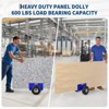 Slab Dolly with 10" Rubber Inflatable Tires,Panel Dolly 600 Lbs Capacity,Adjustable Drywall Mover for Drywall Sheets Door Transport All Terrain - 2 of 4