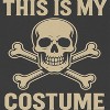 Rerun Island Women This Is My Costume Cross Skull Short Sleeve Graphic Cotton Cropped Loose T-shirt - 2 of 4