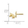 Black Bow Jewelry Kids Unicorn Screw Back Post Earrings in 14k Yellow Gold - 4 of 4