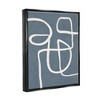 Stupell Industries Round White Squiggles Contemporary Abstract Design Black Floater Framed Canvas Wall Art - 3 of 4