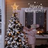 Aoibox 10 inch Rose Gold Wire Christmas Tree Topper Star 1 Piece with 20 LED Lights Elegant Glitter Free Holiday Tree Decoration - 2 of 4