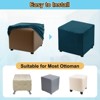 Unique Bargains Elastic Living Room Bedroom Square Foot Stool Cover - 4 of 4