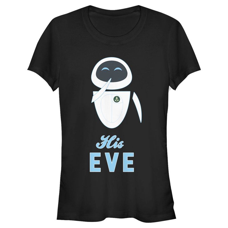 Juniors Womens Wall-E Valentine's Day His EVE T-Shirt, 1 of 5