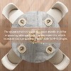 47" Inch Round Dining Table for 4, Farmhouse Dining Room Circle Dinner Table - 4 of 4