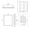 PexFix 36"x24" Arched Recessed/Surface Mount Medicine Cabinet with Mirror - 3 of 4
