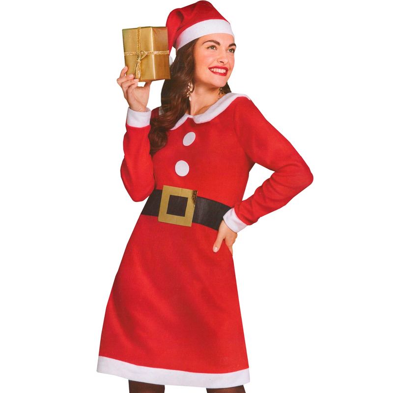 Northlight 41" Red and White Women's Mrs. Claus Costume Set - Small, 1 of 3