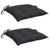 vidaXL Chair Cushion Set of 2 Black Oxford fabric, PP hollow fiber - 3 of 4