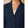 INSPIRE CHIC Women's Notched Lapel Long Sleeve Button Down and Fishtail Pencil Midi Skirts Sets 2 Pcs - 4 of 4