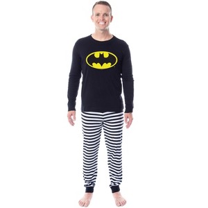 DC Comics Batman Classic Logo Tight Fit Cotton Matching Family Pajama Set - 1 of 3