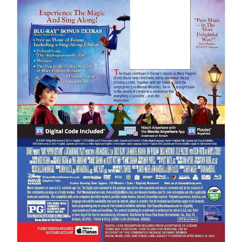 Mary Poppins Returns (Blu-ray + DVD + Digital), 3 of 7
