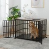 Heavy Duty Dog Crate, Metal Dog Crate With Carbon Steel Frame, 4 Universal Wheels, 2 Sturdy Latches, Smooth Metal Strip - 4 of 4
