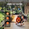 VEVOR Greenhouse Heater,1500W Fast Heating with Overheat Protection,2-Speed Setting Small Grow Tent Heater,Electric Portable Heater Fan,Black&Orange - 3 of 4