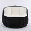 Homy Casa Oversized Faux Fur Bean Bag Chair, Cozy Floor Seat for Bedroom, Dorm & Living Room, Black+White - 4 of 4