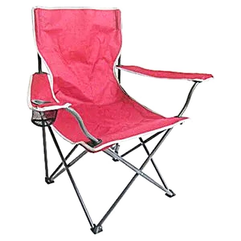 Four Seasons Courtyard OC500S-V Self Enclosing Lightweight Quad Chair with Cupholder for Camping, Sporting Events, and Tailgating, Blue (6 Pack), 2 of 5