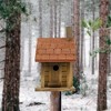 Uncle Dunkels Log Cabin Wren Birdhouse; Artisan-Crafted Wood Shelter for Small Birds - 2 of 4