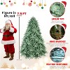 Resenkos Artificial 8ft Blue  Tint Christmas Tree with 3308 PE/PVC Mixed Branch Tips, memory wire+iron wire - 3 of 4