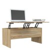 vidaXL Coffee Table Sonoma Oak 40.2"x19.9"x18.3" Engineered Wood - 4 of 4